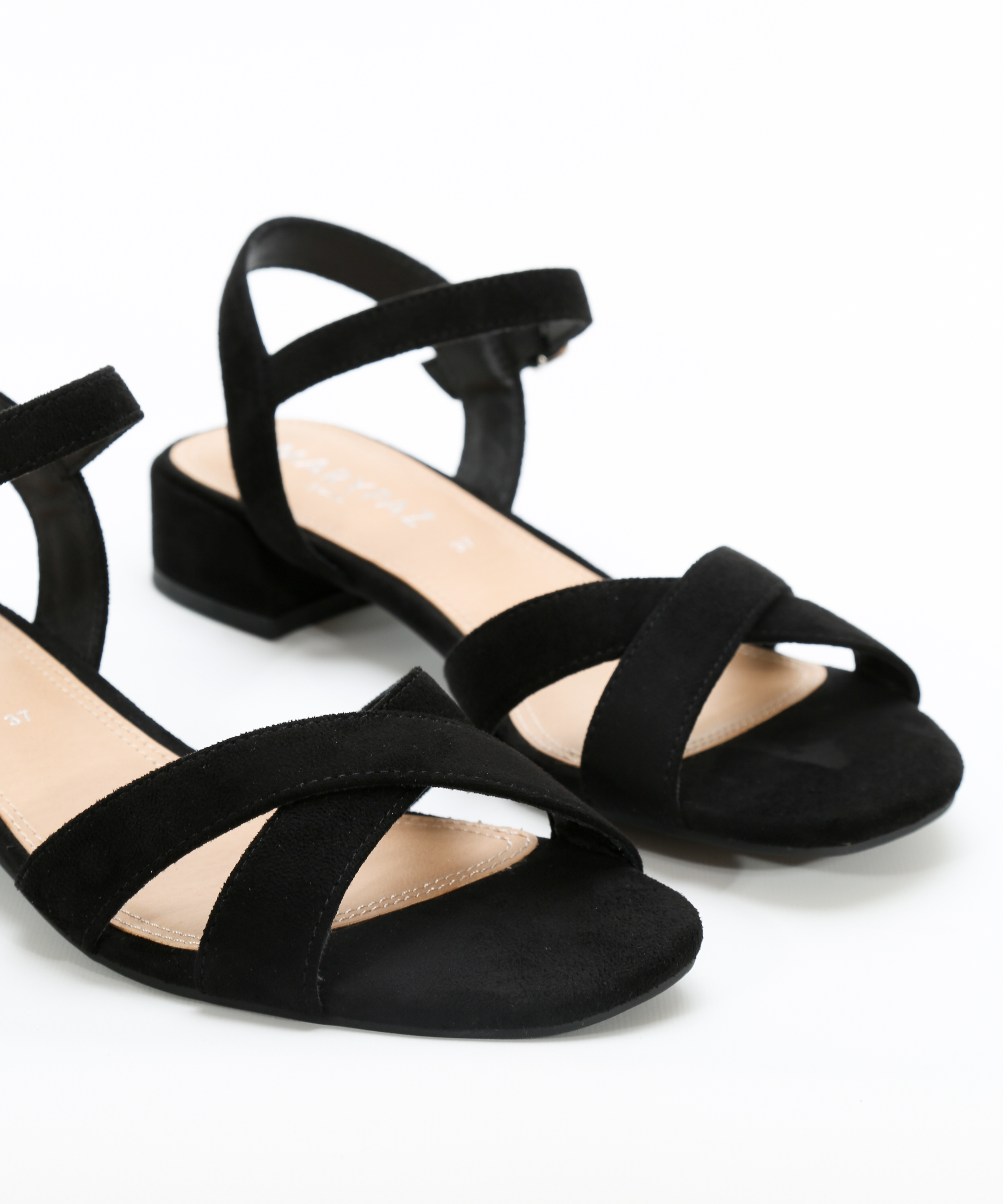 Sandalia tac&oacute;n tiras cruzadas image number null